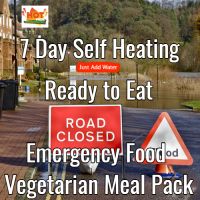 7 Day Self Heating Ready to Eat Emergency Food Vegetarian Pack.